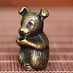 Chinese Zodiac Alloy Incense Burners Holder, Aromatherapy Furnace Home Decor, Dog, 15x15x30mm(PW-WG008E6-11)