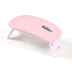 6W Plastic Portable Nail Dryer, LED UV Lamp for Curing Nail, Gel Polish Fast-Dry, Support USB Charge, Pink, 13x6x5.2cm(X-MRMJ-T009-054B)