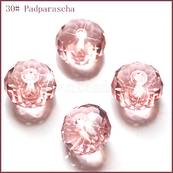 Imitation Austrian Crystal Beads, Grade AAA, Faceted, Rondelle, Light Salmon, 6x4mm, Hole: 0.7~0.9mm(SWAR-F068-4x6mm-30)
