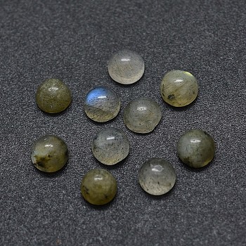 Natural Labradorite Cabochons, Half Round/Dome, 4x1.5~2.5mm