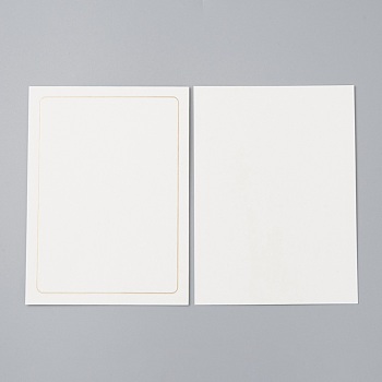 Simple Rectangle Paper Greeting Cards, Valentine's Day Wedding Birthday Invitation Card, White, 130x96x0.4mm