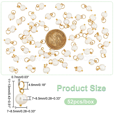 52piezas de dijes de perlas naturales de agua dulce(PALLOY-AB00105)-2