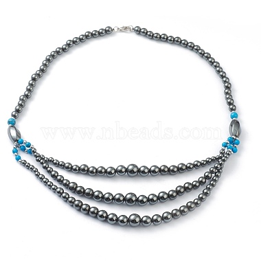 Deep Sky Blue Synthetic Turquoise Necklaces