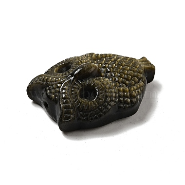 Natural Golden Sheen Obsidian Pendants(G-D471-02)-3