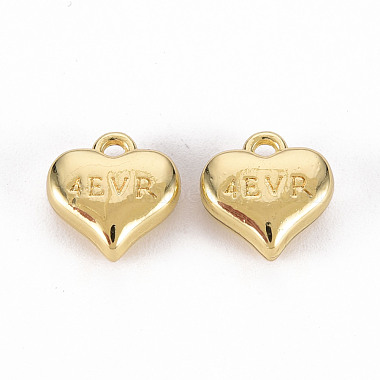 Light Gold Heart Alloy Charms