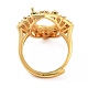 Rack Plating Oval Brass Micro Pave Cubic Zirconia Adjustable Ring Components(X-KK-Q819-17G)-3