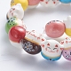 Perles de porcelaine imprimées manuelles(PORC-G004-B01)-3