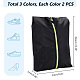 WADORN 6Pcs 3 Colors Rectangle Oxford Fabric & Nylon Waterproof Shoes Storage Zipper Bags(ABAG-WR0001-07)-2