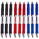 9Pcs 3 Colors Plastic Press Roller Ball Pens(AJEW-GF0006-95)-1