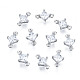 Long-Lasting Plated 925 Sterling Silver Cubic Zirconia Links(STER-ZX003-03P-NF)-1