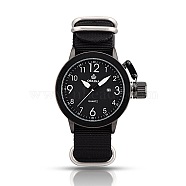 Stainless Steel Military Watches, Quartz Watches, Black, 300x22mm, Watch Head: 45x51.5x12mm(WACH-A002-22)