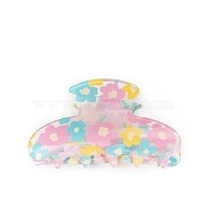 Flower PVC Claw Hair Clips, Colorful, 83x43x41mm(PW-WG88AB0-04)