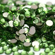 Glass Flat Back Rhinestone, Grade A, Back Plated, Faceted, Half Round, Peridot, 3.8~4mm, about 1440pcs/bag(RGLA-C002-SS16-214)