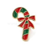 Christmas Series Golden Aolly Brooches, Enamel Pins, Sleigh, 25x16.5x2mm(JEWB-U004-02C)