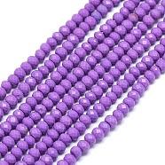 Natural Lepidolite Beads Strands, Faceted, Rondelle, 2~2.5x2mm, Hole: 0.5mm, about 223~226pcs/strand, 14.96~15.16 inch(38~38.5cm)(G-G106-A14-01)