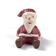 Christmas Theme Resin Display Decorations, for Home Office Tabletop Decoration, Santa Claus, 37.5x34x42mm(DJEW-R008-01I)