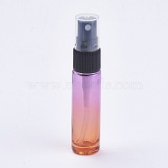 10ml Glass Gradient Color Refillable Spray Bottles, with PP Plastic Caps, Colorful, 9.6x2cm, Capacity: 10ml(0.34 fl. oz)(MRMJ-WH0011-C03-10ml)