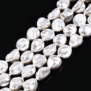 ABS Plastic Imitation Pearl Beads Strands, Carambola, Creamy White, 10.5~11x9.5x6~6.5mm, Hole: 0.7mm, about 36pcs/strand, 15.16 inch~15.75 inch(38.5~40cm)(KY-N015-15-B01)