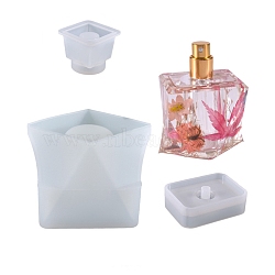 Perfume Bottle Silicone Storage Molds, Resin Casting Molds, for UV Resin & Epoxy Resin Craft Making, White, 41~78x36~48x33~65mm, Inner Diameter: 30~75.5x30.5~47mm, 3pcs/set(DIY-L065-11)