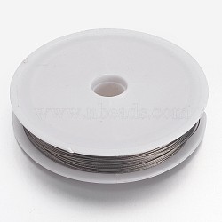 Original Color Tail Wire, Nylon-coated Stainless Steel, Raw, 24 Gauge(0.5mm), about 114.82 Feet(35m)/roll(L0.5MM01)