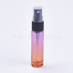 10ml Glass Gradient Color Refillable Spray Bottles, with PP Plastic Caps, Colorful, 9.6x2cm, Capacity: 10ml(0.34 fl. oz)(MRMJ-WH0011-C03-10ml)