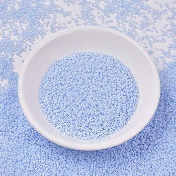 MIYUKI Delica Beads, Cylinder, Japanese Seed Beads, 11/0, (DB1517) Matte Opaque Light Sky Blue, 1.3x1.6mm, Hole: 0.8mm, about 10000pcs/bag, 50g/bag