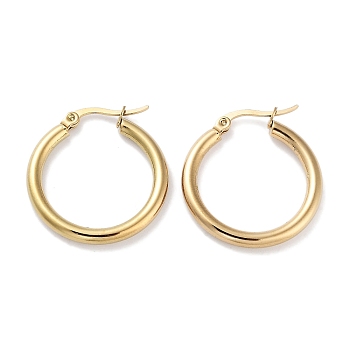 Ring 304 Stainless Steel Hoop Earrings for Women Men, Golden, 9 Gauge, 26x3mm, Pin: 0.6mm