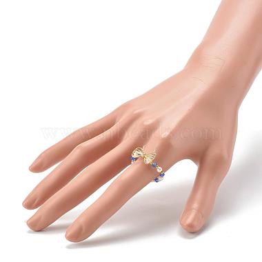 Imitate Austrian Crystal Bicone Glass Beaded Finger Rings(X1-RJEW-TA00003-04)-4