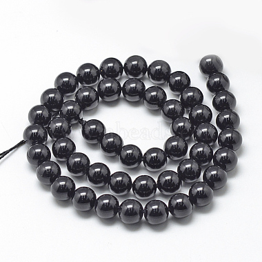 Natural Black Tourmaline Beads Strands(G-R446-4mm-19)-2