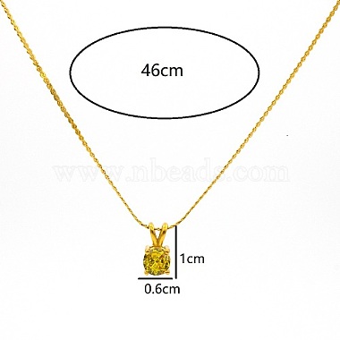 Ожерелья с подвесками из нержавеющей стали с настоящим 18каратным золотом(CP2918-8)-3