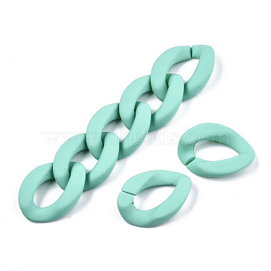 Opaque Spray Painted Acrylic Linking Rings(X-OACR-S036-001A-I16)-3