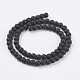 Synthetical Black Stone Beads Strands(X-G-G508-7)-2