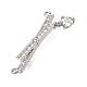 Brass Micro Pave Clear Cubic Zirconia Connector Charms(CU-CBA3569-04P-C)-2