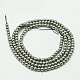 Non-magnetic Synthetic Hematite Beads Strands(G-K015-4mm-07)-2