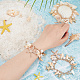 Elite 3Pcs Natural Conch Shell & Alloy Starfish & CCB Plastic Pearl Charm Bracelet(BJEW-PH0004-35)-3