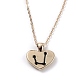 Coeur plaqué or avec colliers pendentif en émail en alliage constellation/signe du zodiaque(NJEW-H214-A05-G)-1