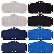 12Pcs 4 Color Polyester Reusable Hard Hat Sweatband, with Snap Buttons, Hard Hat Accessories, Mixed Color, 128x260x1mm, Button: 11.5x4mm, 4 color, 3pcs/color, 12pcs(FIND-GF0002-19)