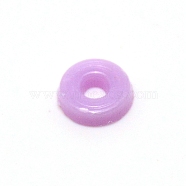 Opaque Acrylic Beads, Flat Round, Plum, 6x1.5mm, Hole: 2mm, about 830pcs/bag(FIND-CJC0012-002C)