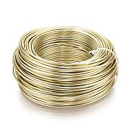 Round Aluminum Wire, Bendable Metal Craft Wire, Flexible Craft Wire, for Beading Jewelry Doll Craft Making, Light Gold, 17 Gauge, 1.2mm, 140m/500g(459.3 Feet/500g)(AW-S001-1.2mm-27)