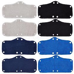 12Pcs 4 Color Polyester Reusable Hard Hat Sweatband, with Snap Buttons, Hard Hat Accessories, Mixed Color, 128x260x1mm, Button: 11.5x4mm, 4 color, 3pcs/color, 12pcs(FIND-GF0002-19)