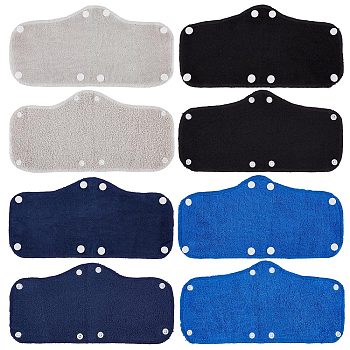 12Pcs 4 Color Polyester Reusable Hard Hat Sweatband, with Snap Buttons, Hard Hat Accessories, Mixed Color, 128x260x1mm, Button: 11.5x4mm, 4 color, 3pcs/color, 12pcs