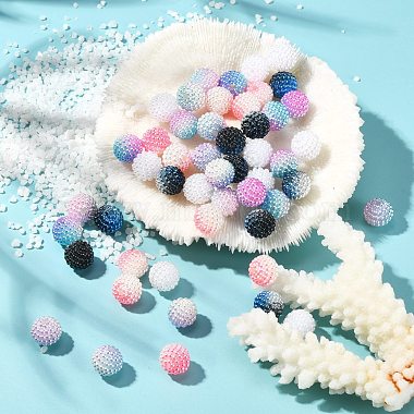 50pcs 5 colores perlas acrílicas de imitación de perlas(OACR-FS0001-04)-5