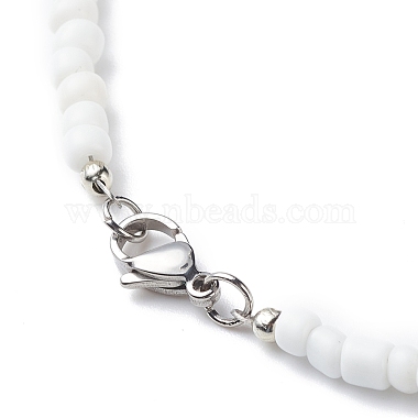 Bracelet et collier de perles de plastique et de verre et de perles de rocaille(SJEW-JS01255)-6