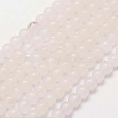 3mm Round White Jade Beads