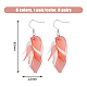 6 Pairs 6 Colors Acrylic Leaf Dangle Earrings(EJEW-FI0001-73)-2