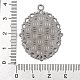 Tibetan Style Oval Alloy Pendant Cabochon Settings(TIBEP-Q054-44B-RS)-3