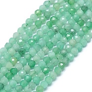 Natural Emerald Quartz Beads Strands, Faceted, Round, 2mm, Hole: 0.5mm, about 189~192pcs/strand, 15.43~15.55 inch(39.2~39.5cm)(G-G106-C08-01)