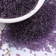 MIYUKI Round Rocailles Beads, Japanese Seed Beads, (RR157) Transparent Amethyst, 15/0, 1.5mm, Hole: 0.7mm, about 5555pcs/bottle, 10g/bottle(SEED-JP0010-RR0157)