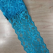 Elastic Lace Trim, Lace Ribbon For Sewing Decoration, Dodger Blue, 80mm(OCOR-WH0024-A04)