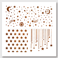 PET Hollow Out Drawing Painting Stencils, for DIY Scrapbook, Photo Album, Star Pattern, 300x300mm(DIY-WH0402-037)